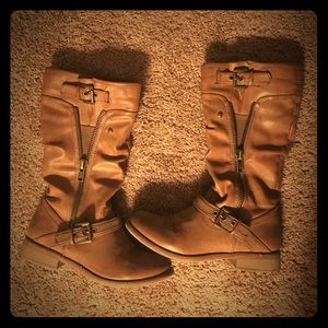 Cathy Jean Women’s Brown Zip Up Boots